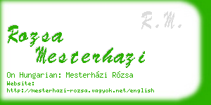 rozsa mesterhazi business card