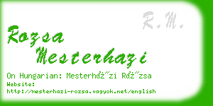 rozsa mesterhazi business card